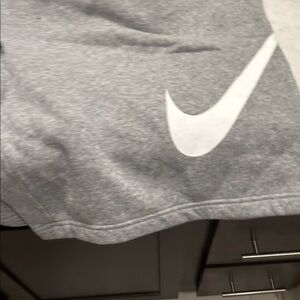 Nike Gray Shorts with White Swoosh
